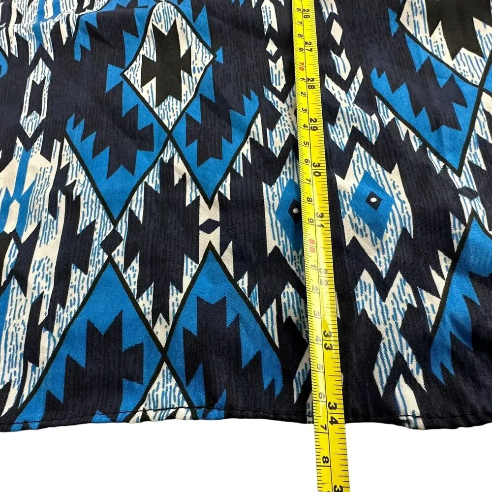 Canyon Sky Southwestern Blue White Scarf Wrap Table Runner